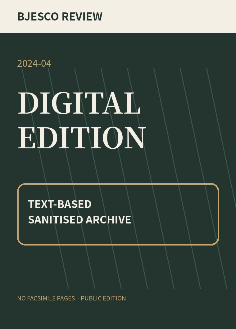 BJESCO Review · April 2024